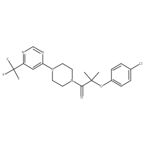 2-(4-Chlorophenoxy)-2-methyl-1-(4-(6-(trifluoromethyl)pyrimidin-4-yl)piperazin-1-yl)propan-1-one Structure