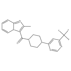 (2-Methylimidazo[1,2-a]pyridin-3-yl)(4-(6-(trifluoromethyl)pyrimidin-4-yl)piperazin-1-yl)methanone Structure