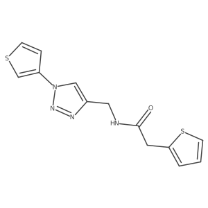 2-(thiophen-2-yl)-N-((1-(thiophen-3-yl)-1H-1,2,3-triazol-4-yl)methyl)acetamide Structure