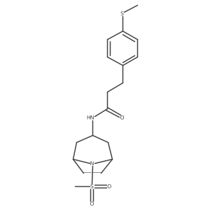 N-(8-(methylsulfonyl)-8-azabicyclo[3.2.1]octan-3-yl)-3-(4-(methylthio)phenyl)propanamide结构式