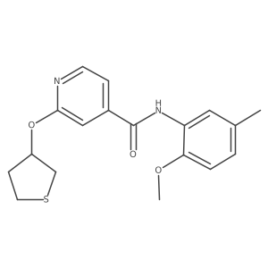 N-(2-methoxy-5-methylphenyl)-2-((tetrahydrothiophen-3-yl)oxy)isonicotinamide结构式