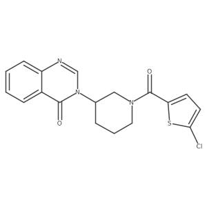 3-(1-(5-chlorothiophene-2-carbonyl)piperidin-3-yl)quinazolin-4(3H)-one结构式