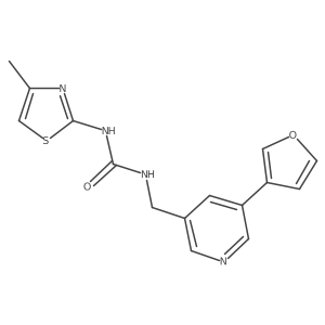 1-((5-(Furan-3-yl)pyridin-3-yl)methyl)-3-(4-methylthiazol-2-yl)urea Structure