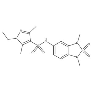 N-(1,3-dimethyl-2,2-dioxido-1,3-dihydrobenzo[c][1,2,5]thiadiazol-5-yl)-1-ethyl-3,5-dimethyl-1H-pyrazole-4-sulfonamide Structure