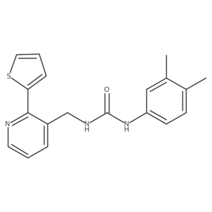 1-(3,4-Dimethylphenyl)-3-((2-(thiophen-2-yl)pyridin-3-yl)methyl)urea结构式