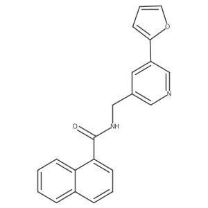 N-((5-(furan-2-yl)pyridin-3-yl)methyl)-1-naphthamide结构式
