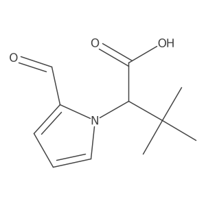 (2R)-2-(2-Formyl-1H-pyrrol-1-yl)-3,3-dimethylbutanoic acid Structure