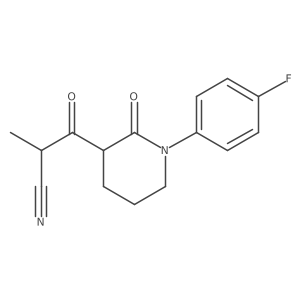 3-[1-(4-Fluorophenyl)-2-oxopiperidin-3-yl]-2-methyl-3-oxopropanenitrile Structure