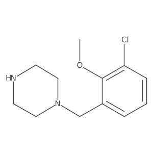 1-[(3-Chloro-2-methoxyphenyl)methyl]piperazine结构式