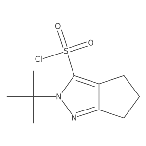 2-tert-Butyl-2H,4H,5H,6H-cyclopenta[c]pyrazole-3-sulfonyl chloride Structure