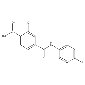 (2-Chloro-4-((4-fluorophenyl)carbamoyl)phenyl)boronic acid Structure