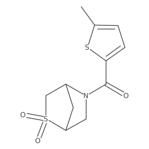 (2,2-Dioxido-2-thia-5-azabicyclo[2.2.1]heptan-5-yl)(5-methylthiophen-2-yl)methanone Structure