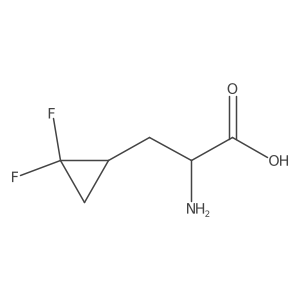 (2R)-2-amino-3-(2,2-difluorocyclopropyl)propanoic acid结构式