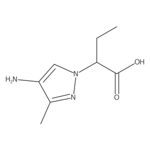 2-(4-amino-3-methyl-1H-pyrazol-1-yl)butanoic acid结构式