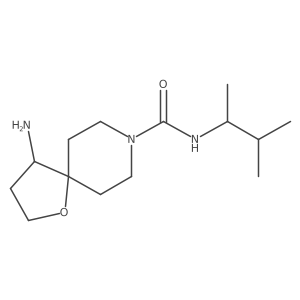 4-amino-N-(3-methylbutan-2-yl)-1-oxa-8-azaspiro[4.5]decane-8-carboxamide结构式