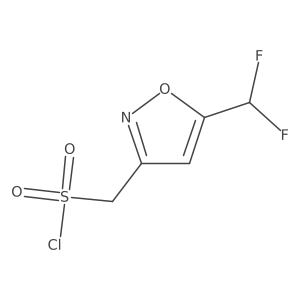 [5-(Difluoromethyl)-1,2-oxazol-3-yl]methanesulfonyl chloride Structure