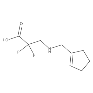 3-{[(Cyclopent-1-en-1-yl)methyl]amino}-2,2-difluoropropanoic acid结构式