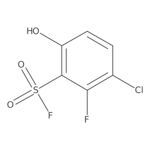 3-Chloro-2-fluoro-6-hydroxybenzene-1-sulfonyl fluoride结构式