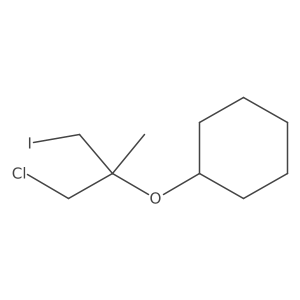 [(1-Chloro-3-iodo-2-methylpropan-2-yl)oxy]cyclohexane Structure
