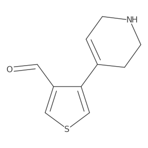 4-(1,2,3,6-Tetrahydropyridin-4-yl)thiophene-3-carbaldehyde结构式