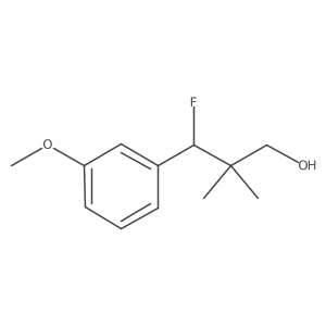 3-Fluoro-3-(3-methoxyphenyl)-2,2-dimethylpropan-1-ol Structure