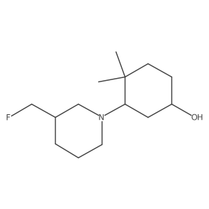 3-[3-(Fluoromethyl)piperidin-1-yl]-4,4-dimethylcyclohexan-1-ol Structure