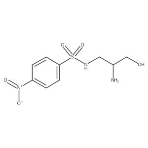 2-amino-3-hydroxy-S-(4-nitrophenyl)propane-1-sulfonamido结构式