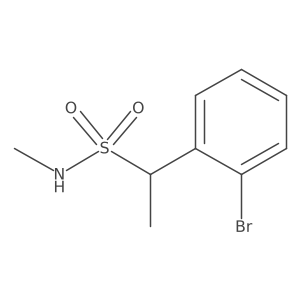 1-(2-bromophenyl)-N-methylethane-1-sulfonamide结构式
