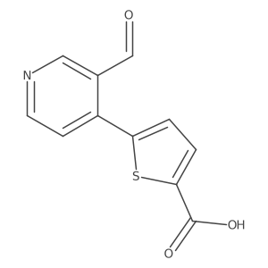 5-(3-Formylpyridin-4-yl)thiophene-2-carboxylic acid结构式