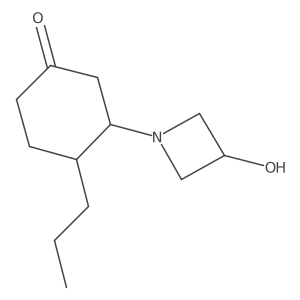 3-(3-Hydroxyazetidin-1-yl)-4-propylcyclohexan-1-one结构式