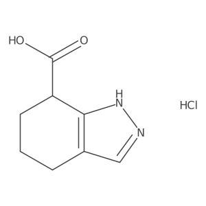 4,5,6,7-tetrahydro-1H-indazole-7-carboxylic acid hydrochloride结构式