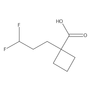 1-(3,3-Difluoropropyl)cyclobutane-1-carboxylic acid结构式