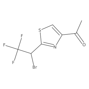 1-[2-(1-Bromo-2,2,2-trifluoroethyl)-1,3-thiazol-4-yl]ethan-1-one Structure