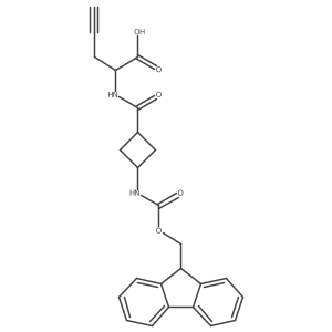 2-{[3-({[(9H-fluoren-9-yl)methoxy]carbonyl}amino)cyclobutyl]formamido}pent-4-ynoic acid Structure