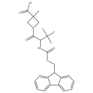 1-[2-({[(9H-fluoren-9-yl)methoxy]carbonyl}amino)-3,3,3-trifluoropropanoyl]-3-methylazetidine-3-carboxylic acid Structure