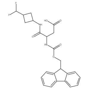 3-{[3-(difluoromethyl)cyclobutyl]carbamoyl}-3-({[(9H-fluoren-9-yl)methoxy]carbonyl}amino)propanoic acid结构式