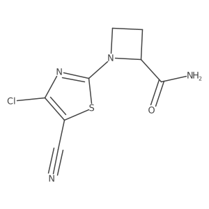 1-(4-Chloro-5-cyano-1,3-thiazol-2-yl)azetidine-2-carboxamide Structure