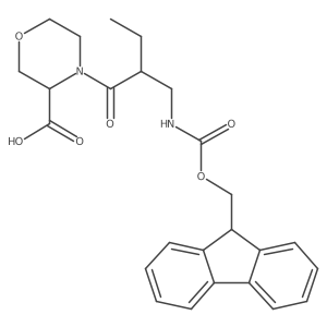 4-{2-[({[(9H-fluoren-9-yl)methoxy]carbonyl}amino)methyl]butanoyl}morpholine-3-carboxylic acid Structure