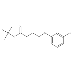 Tert-butyl 4-[(5-bromopyridin-3-yl)sulfanyl]butanoate结构式