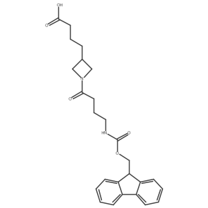 4-{1-[4-({[(9H-fluoren-9-yl)methoxy]carbonyl}amino)butanoyl]azetidin-3-yl}butanoic acid结构式