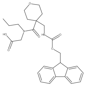 2-(1-{4-[({[(9H-fluoren-9-yl)methoxy]carbonyl}amino)methyl]oxan-4-yl}-N-propylformamido)acetic acid结构式