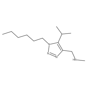 {[1-hexyl-5-(propan-2-yl)-1H-1,2,3-triazol-4-yl]methyl}(methyl)amine Structure