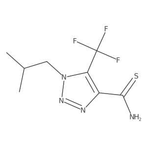 1-(2-methylpropyl)-5-(trifluoromethyl)-1H-1,2,3-triazole-4-carbothioamide结构式
