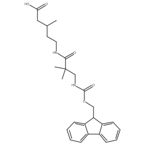 5-[3-({[(9H-fluoren-9-yl)methoxy]carbonyl}amino)-2,2-dimethylpropanamido]-3-methylpentanoic acid结构式