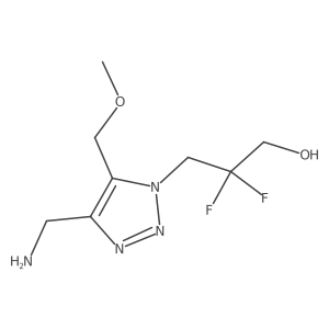 3-[4-(aminomethyl)-5-(methoxymethyl)-1H-1,2,3-triazol-1-yl]-2,2-difluoropropan-1-ol结构式