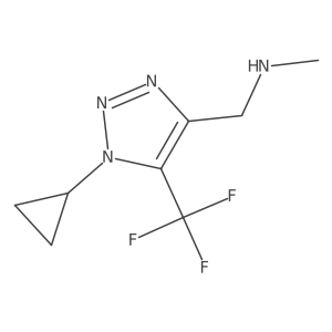 {[1-cyclopropyl-5-(trifluoromethyl)-1H-1,2,3-triazol-4-yl]methyl}(methyl)amine结构式