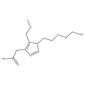 2-{1-[2-(2-hydroxyethoxy)ethyl]-5-(methoxymethyl)-1H-1,2,3-triazol-4-yl}acetic acid Structure