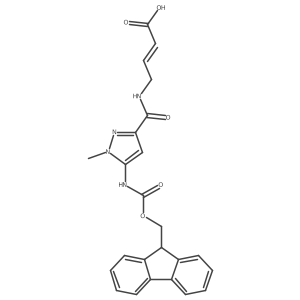 4-{[5-({[(9H-fluoren-9-yl)methoxy]carbonyl}amino)-1-methyl-1H-pyrazol-3-yl]formamido}but-2-enoic acid Structure
