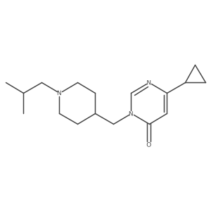 6-Cyclopropyl-3-{[1-(2-methylpropyl)piperidin-4-yl]methyl}-3,4-dihydropyrimidin-4-one Structure