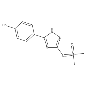 ((3-(4-Bromophenyl)-1H-1,2,4-triazol-5-yl)imino)dimethyl-l6-sulfanone结构式